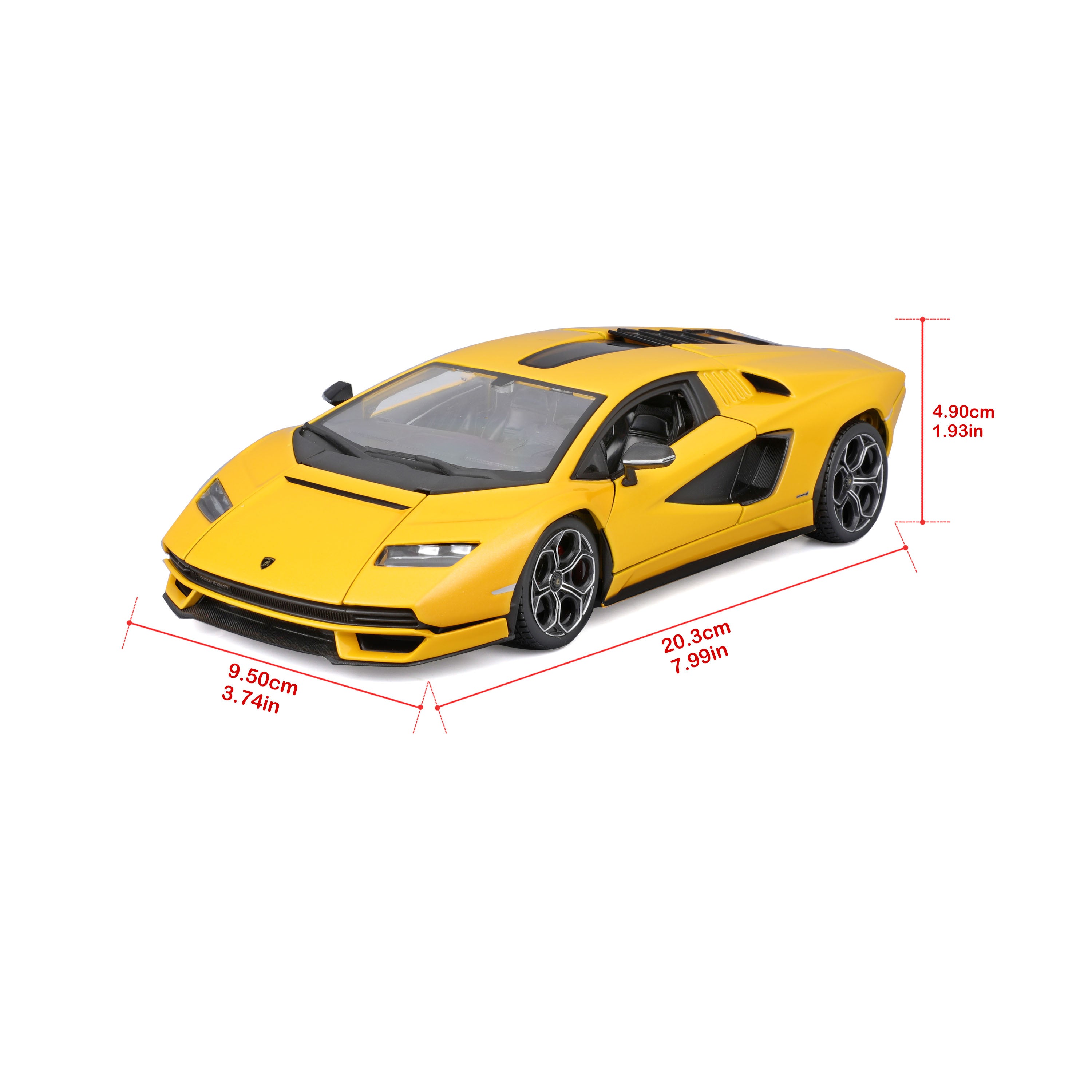 bburago-model-kit-lamborghini-countach-1-24-35-pezzi-giallo image 5