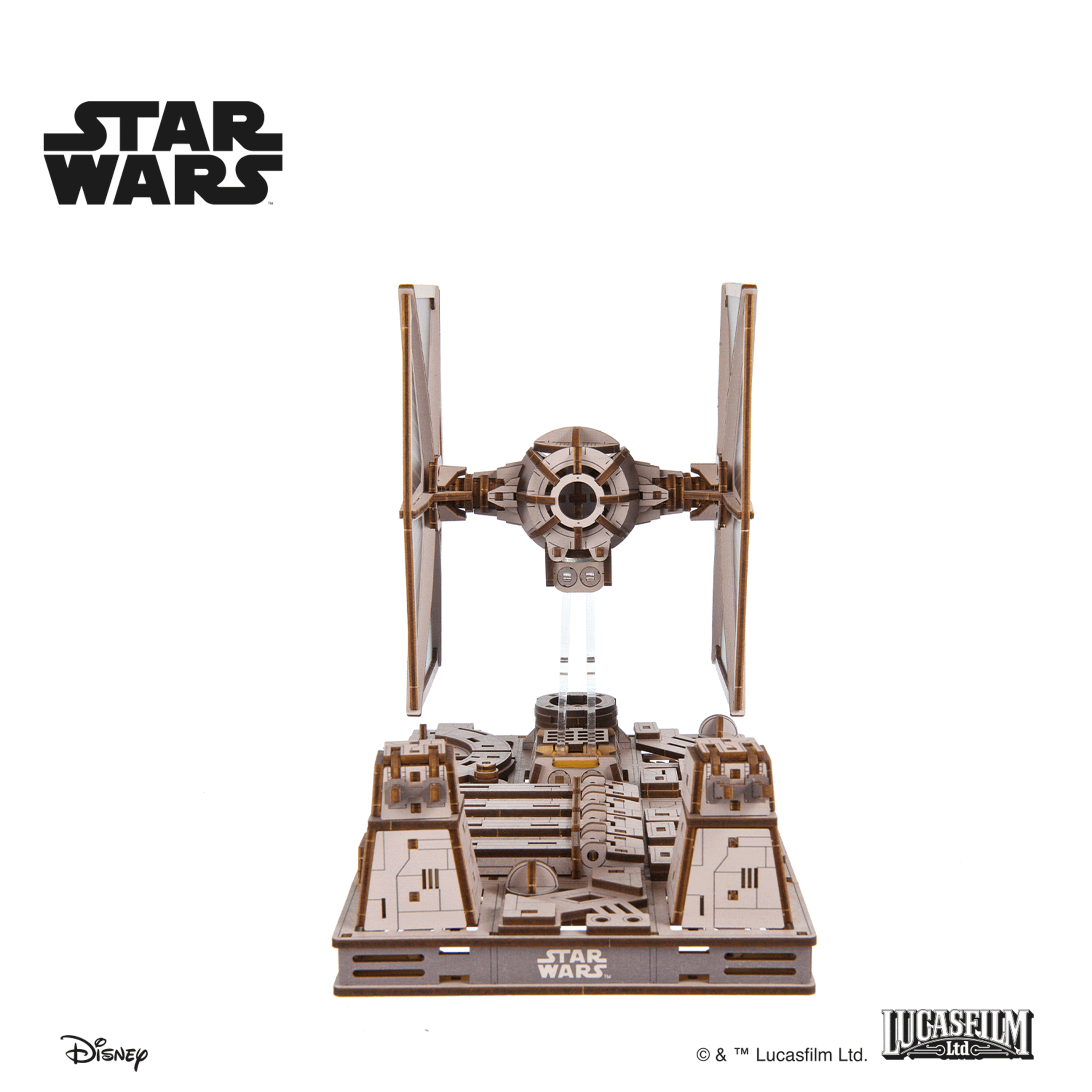 ugears-tie-fighter-star-wars-modellino-meccanico-in-legno image 3