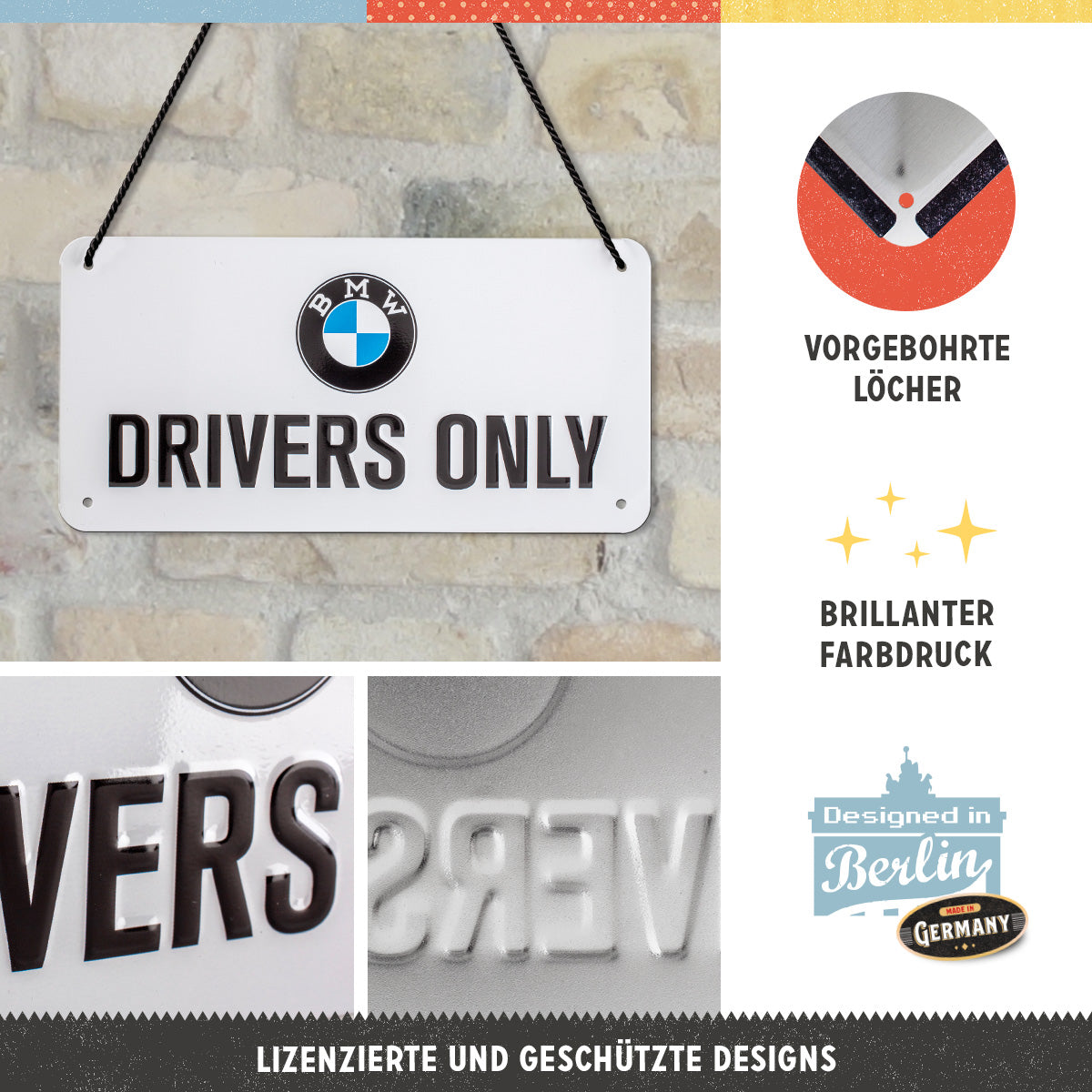 nostalgic-art-bmw-drivers-only-targa-in-metallo-da-appendere-10x20-cm image 4