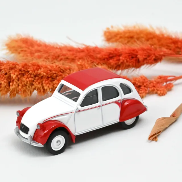 norev-citro-n-2cv-dolly-1986-blanc-et-rouge-modellino-auto-1-54 image 1