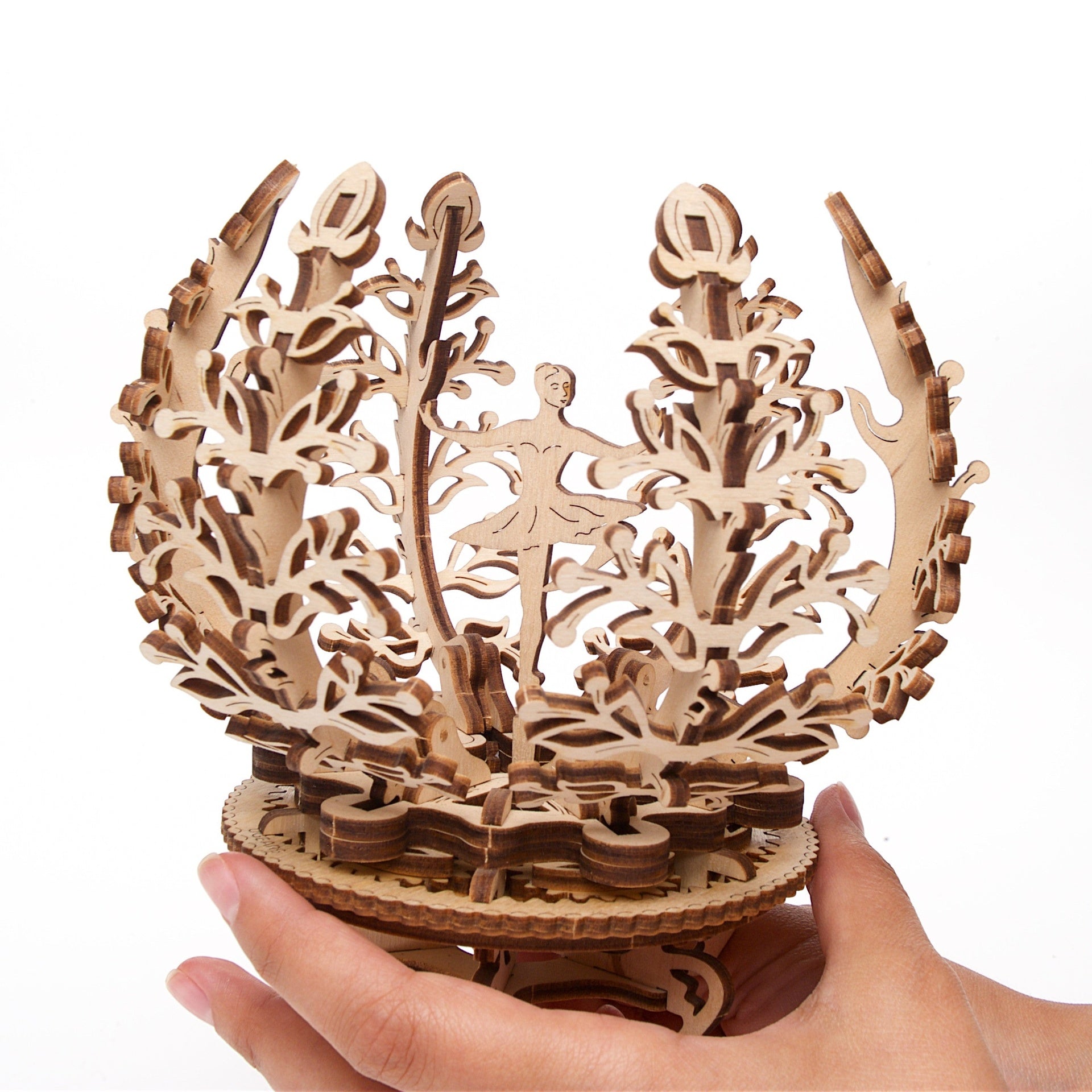ugears-mechanical-flower-modello-meccanico-in-legno-con-scomparto-segreto image 3
