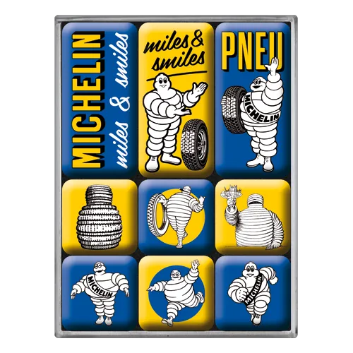 nostalgic-art-michelin-logo-evolution-set-magneti-7x9-cm image 1