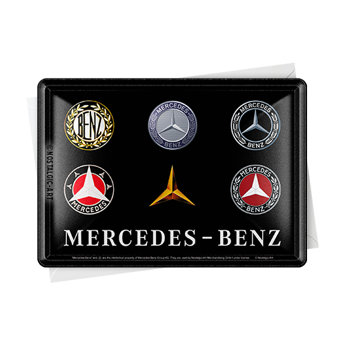 nostalgic-art-mercedes-benz-logo-evolution-card-in-metallo-10x14-cm image 2