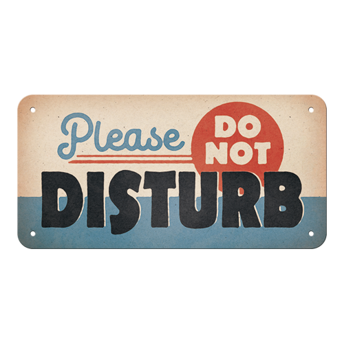 nostalgic-art-do-not-disturb-targa-in-metallo-da-appendere-10x20-cm image 3
