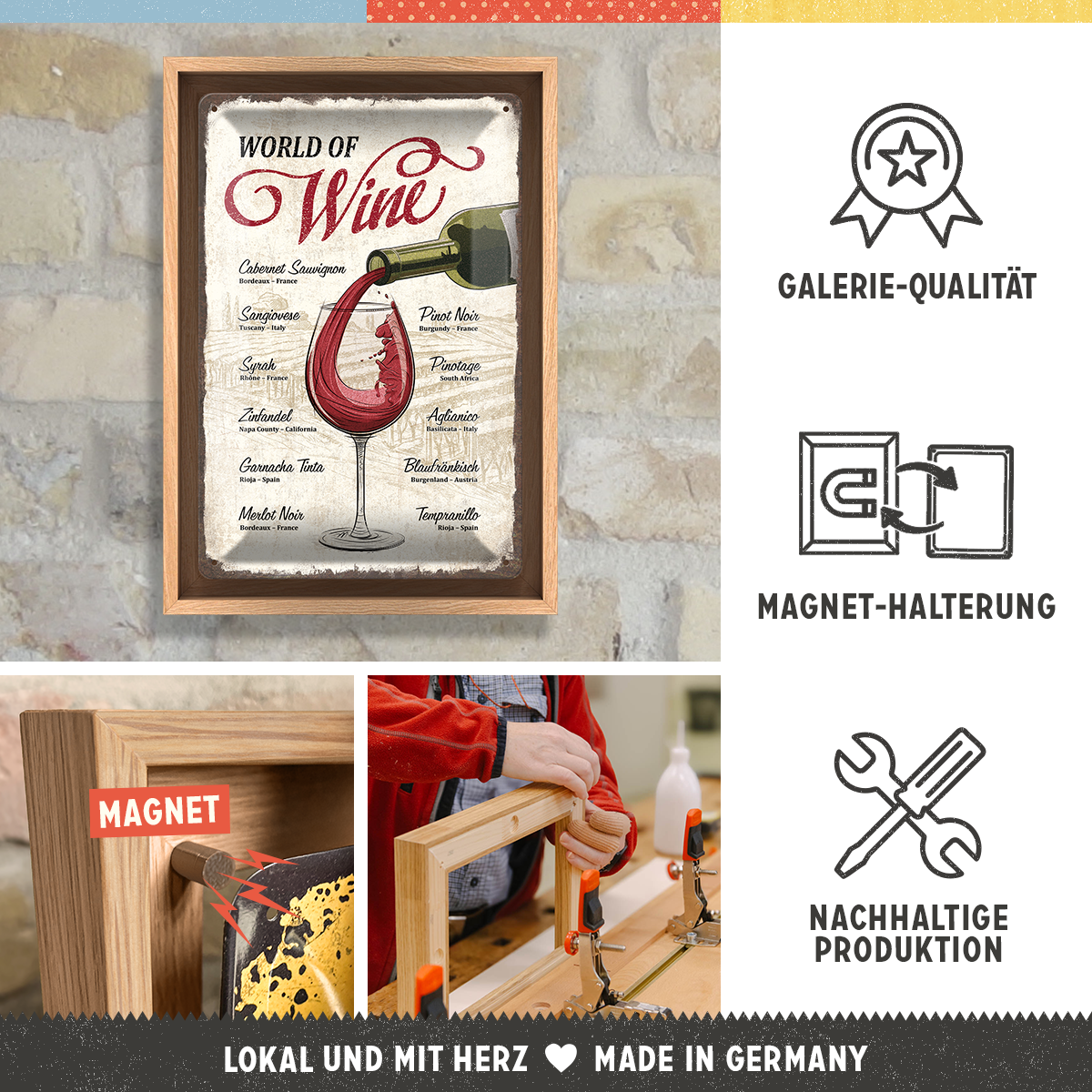 nostalgic-art-n-frame-m-edition-world-of-wine-cornice-rovere-24x33-5-cm image 3