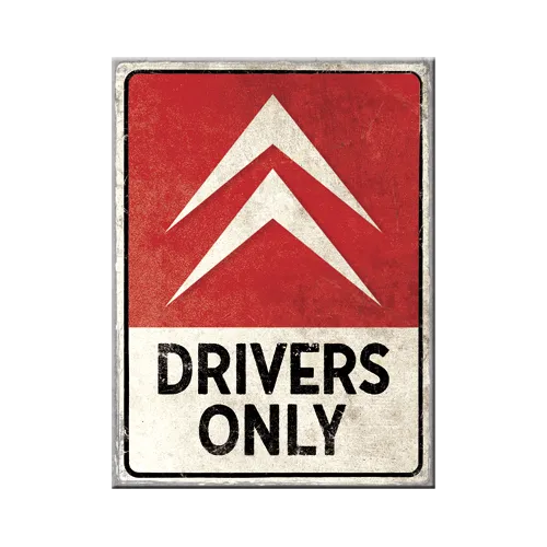 nostalgic-art-citroen-drivers-only-magnete-da-frigo-6x8-cm image 1