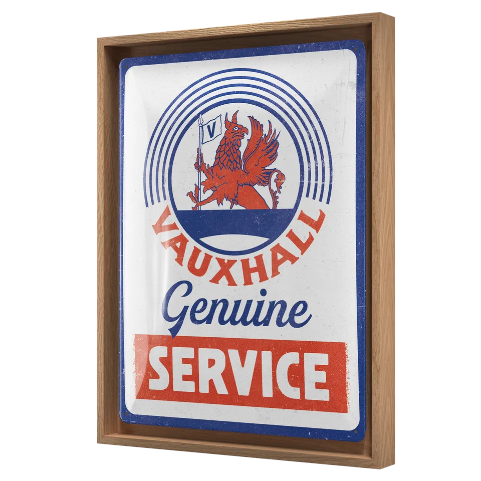 nostalgic-art-vauxhall-genuine-service-n-frame-l-edition-cornice-in-legno-33-5-x image 1