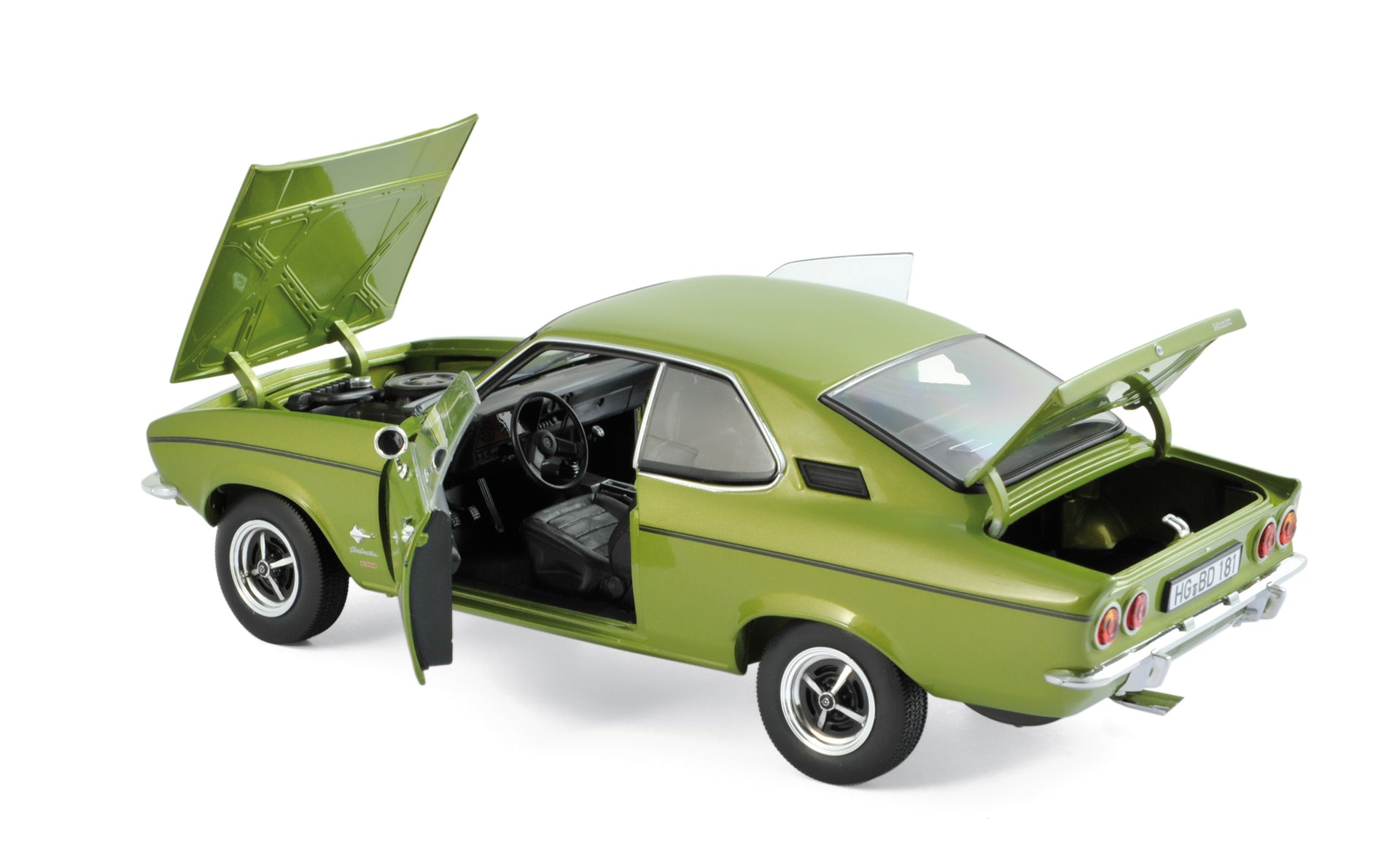 norev-opel-manta-1970-modellino-auto-1-18-verde-limone-metallizzato image 1