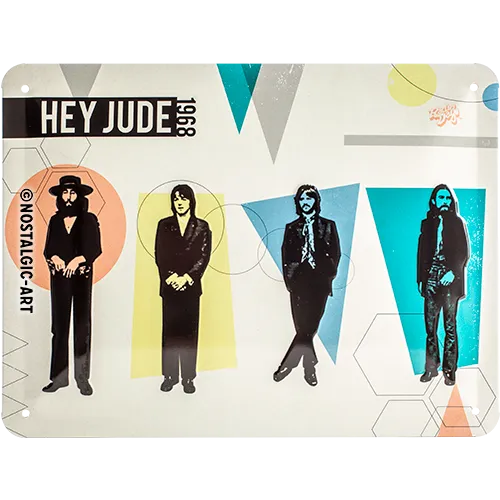 nostalgic-art-fab4-hey-jude-targa-in-metallo-15x20-cm-2 image 1