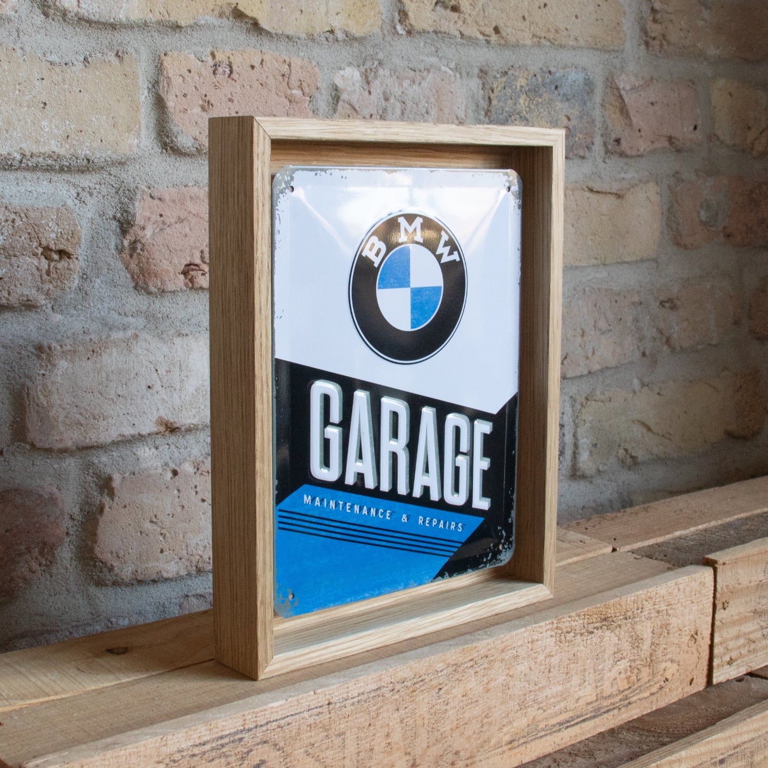 bmw-garage-n-frame-s-edition-nostalgic-art-cornice-rovere-18-5x24-cm image 2