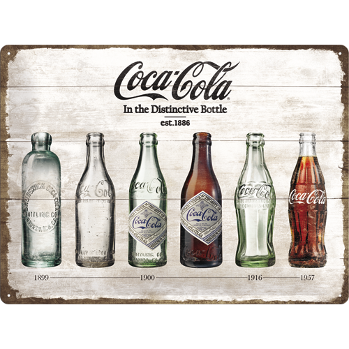 nostalgic-art-coca-cola-bottle-timeline-targa-in-metallo-30x40-cm-2 image 1