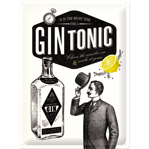 nostalgic-art-gin-tonic-targa-in-metallo-30x40-cm-2 image 1