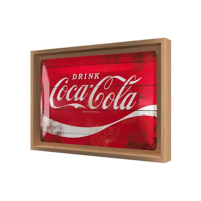 nostalgic-art-coca-cola-logo-red-wave-cornice-n-frame-m-edition-24x33-5-cm-legno image 1