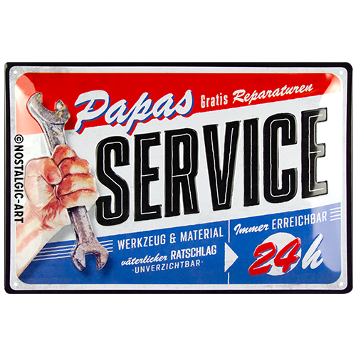 nostalgic-art-papas-service-targa-in-metallo-20x30-cm-2 image 2