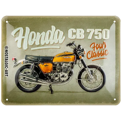 nostalgic-art-honda-cb750-four-targa-metallo-15x20-cm image 1