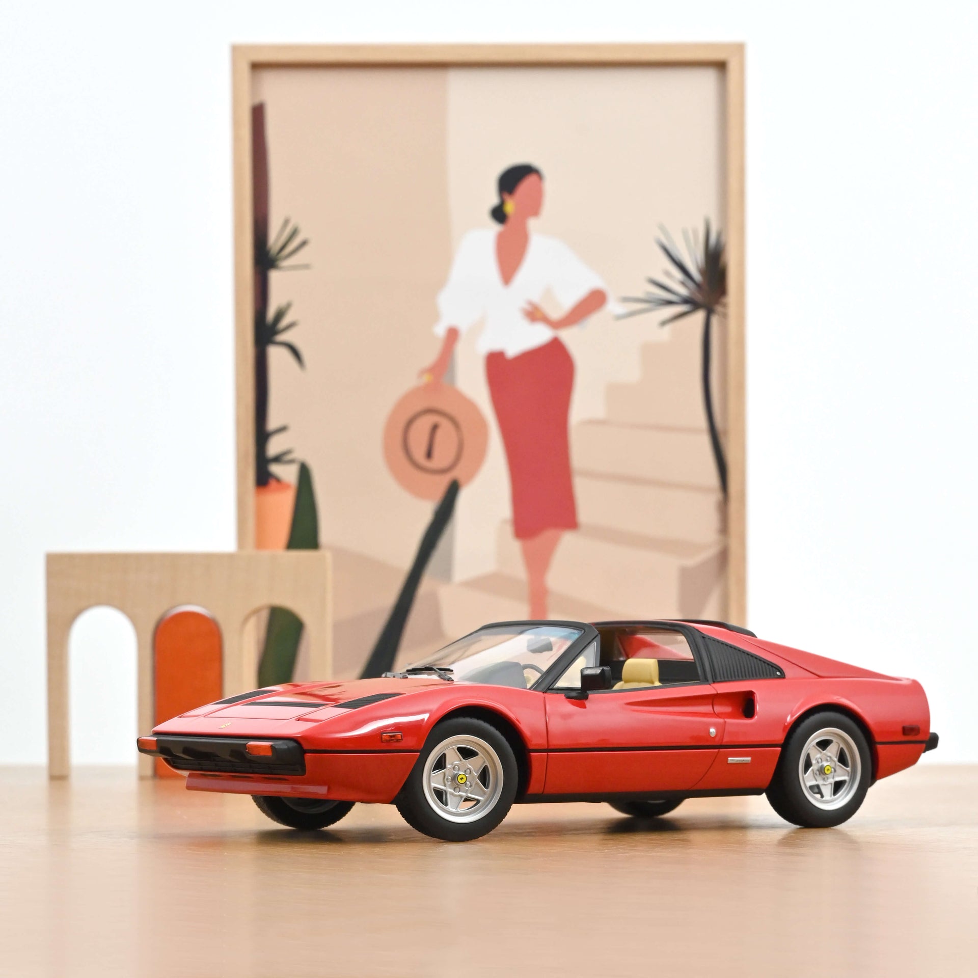 norev-ferrari-308-gts-1982-rossa-1-18-modellino-magnum-p-i-da-collezione image 1