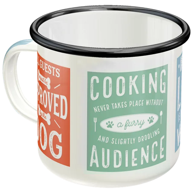 nostalgic-art-pfotenschild-dog-rules-tazza-smaltata-360-ml image 1