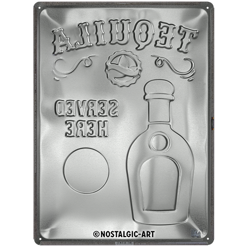 nostalgic-art-tequila-served-here-targa-metallo-30x40-cm-open-bar image 3