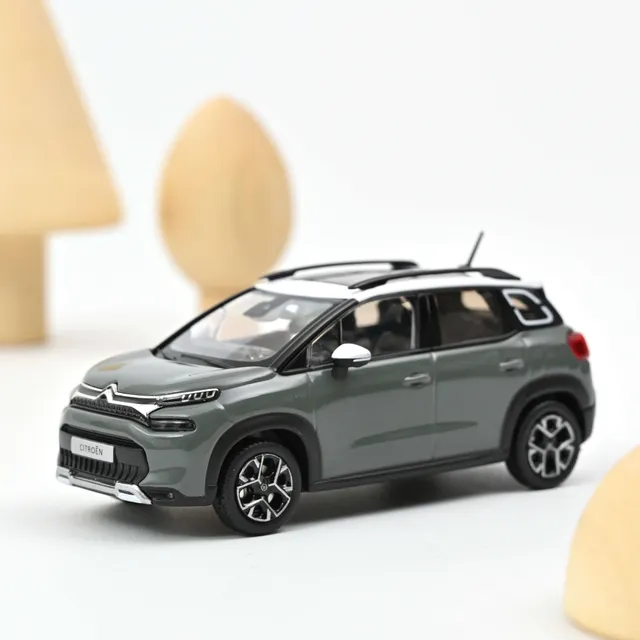 norev-citro-n-c3-aircross-2021-grigio-kaki-e-bianco-modellino-auto-1-43 image 1