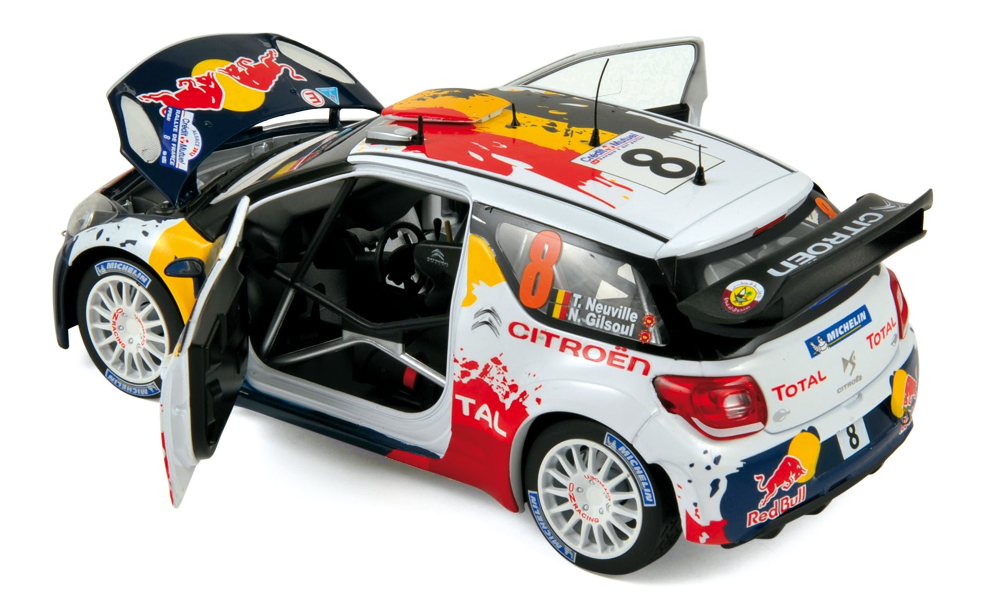 norev-citro-n-ds3-wrc-2012-rally-france-neuville-gilsoul-n-8-modellino-1-18 image 1