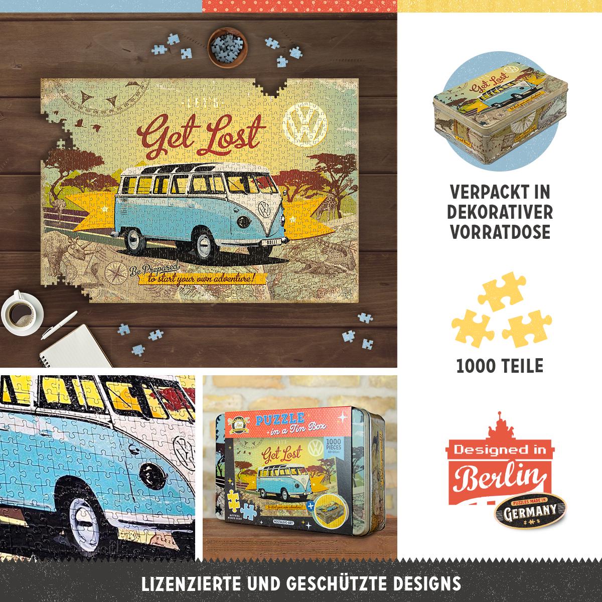 nostalgic-art-vw-bulli-let-s-get-lost-1-puzzle-1000-pezzi-in-scatola-di-latta image 3