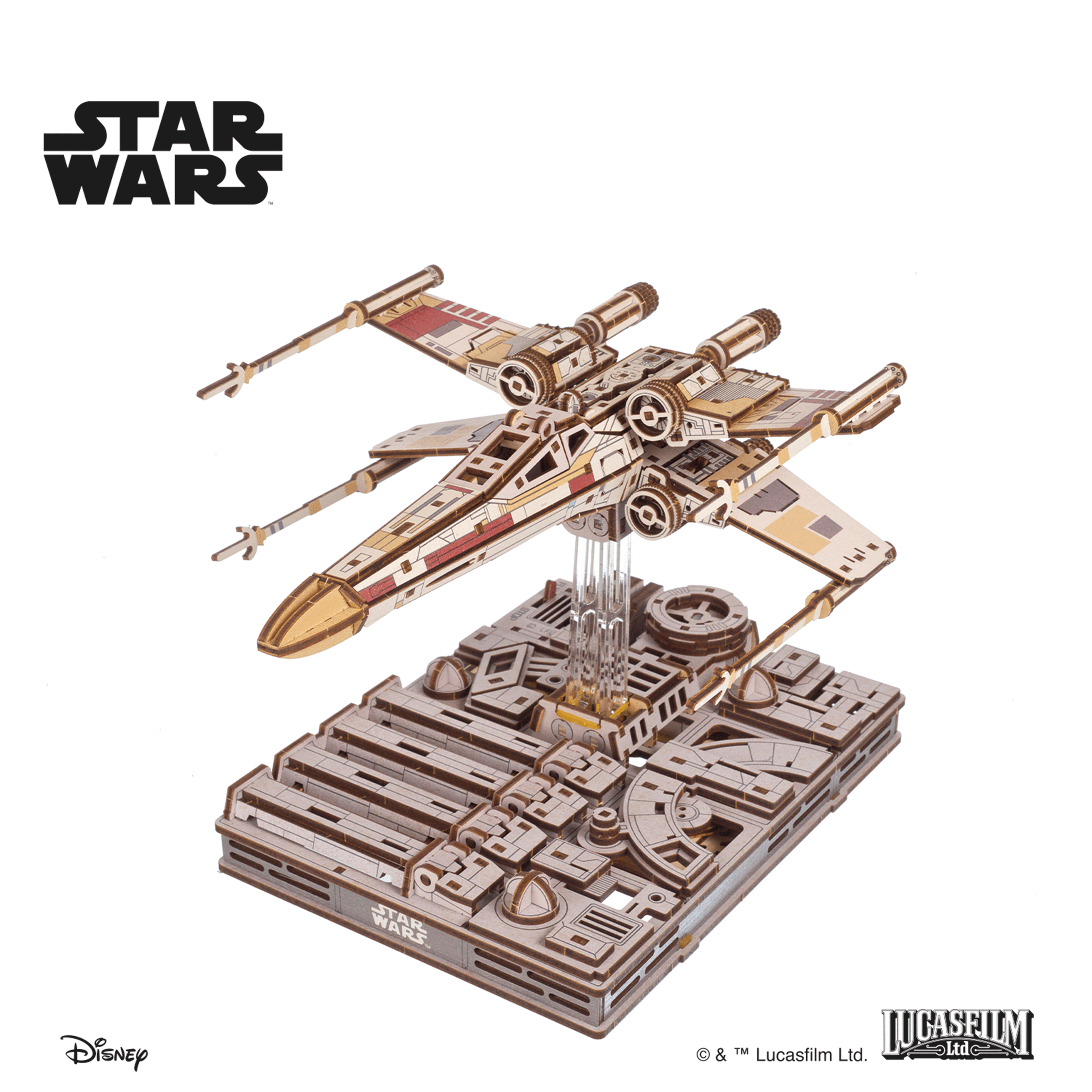 ugears-star-wars-luke-skywalker-s-x-wing-starfighter-modellino-spaziale-in-legno image 1