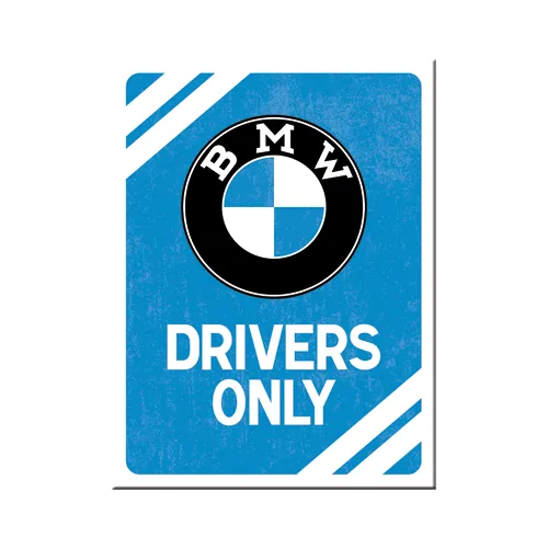 nostalgic-art-bmw-drivers-only-blue-magnete-da-frigo-in-latta-6x8-cm image 1