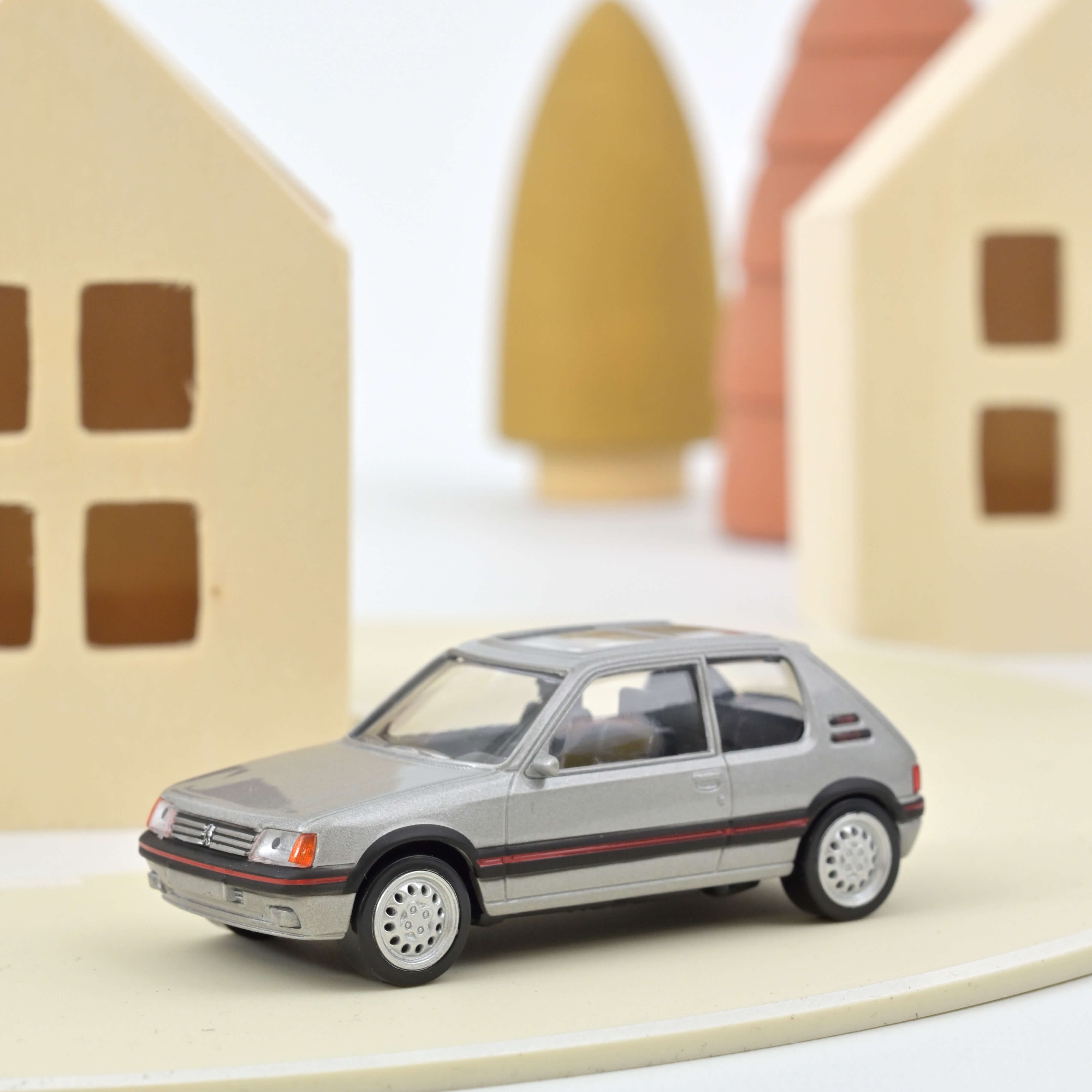 norev-peugeot-205-gti-1986-modellino-1-43-grigio-futura-jet-car image 1