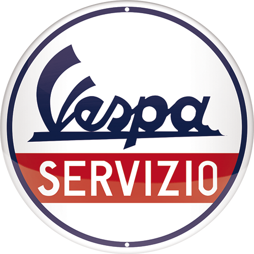 nostalgic-art-vespa-servizio-targa-in-metallo-rotonda-35-cm image 1