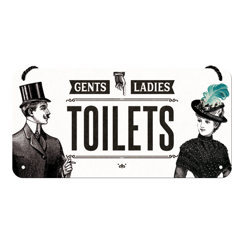 nostalgic-art-ladies-gentlemen-toilets-targa-da-appendere-in-metallo-10x20-cm image 1