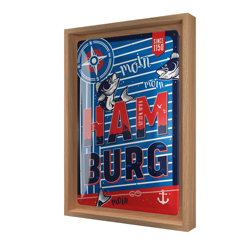 nostalgic-art-hamburg-moin-cornice-n-frame-m-edition-in-legno-24x33-5-cm image 1