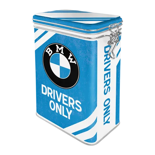 nostalgic-art-bmw-drivers-only-scatola-in-latta-con-coperchio image 1