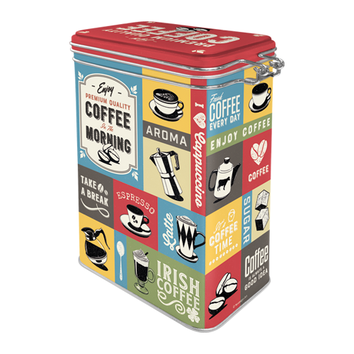 nostalgic-art-coffee-collage-scatola-in-metallo-con-coperchio-clip-7-5x11x17-5-c image 3