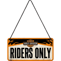 nostalgic-art-harley-davidson-riders-only-insegna-metallo-da-appendere-10x20-cm image 2