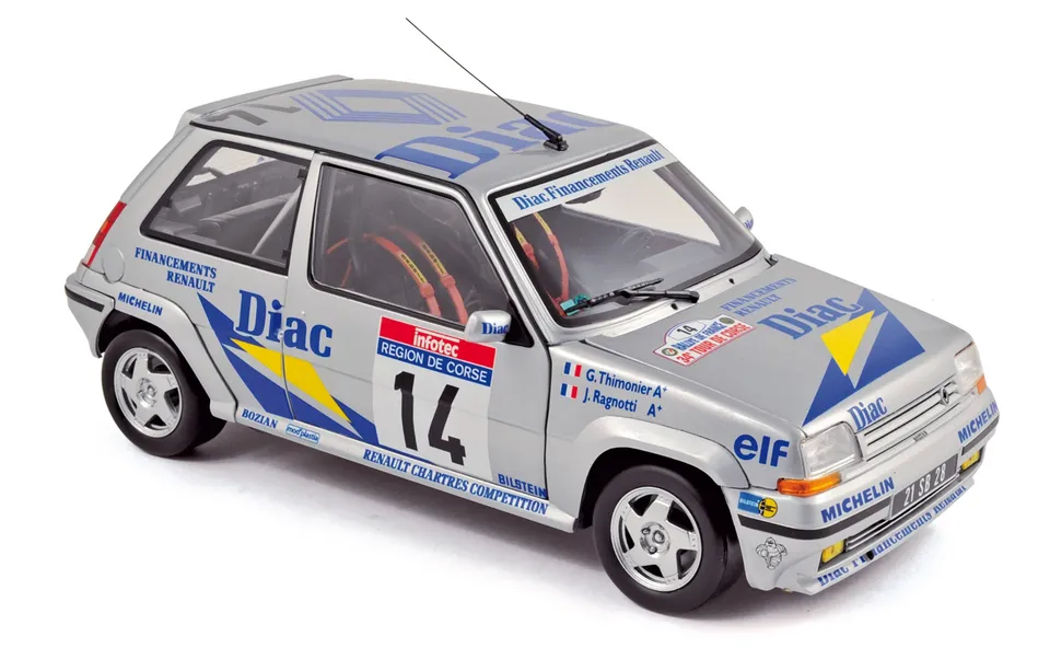 norev-renault-supercinq-gt-turbo-1990-tour-de-corse-1-18-ragnotti-n-14 image 1