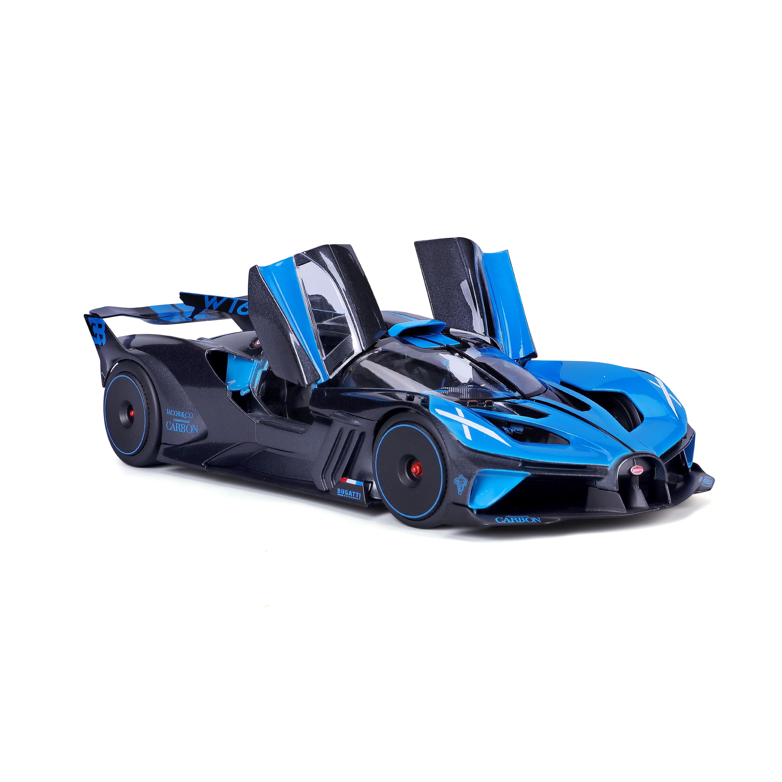 bburago-bugatti-bolide-scala-1-18-blu-e-nero image 3
