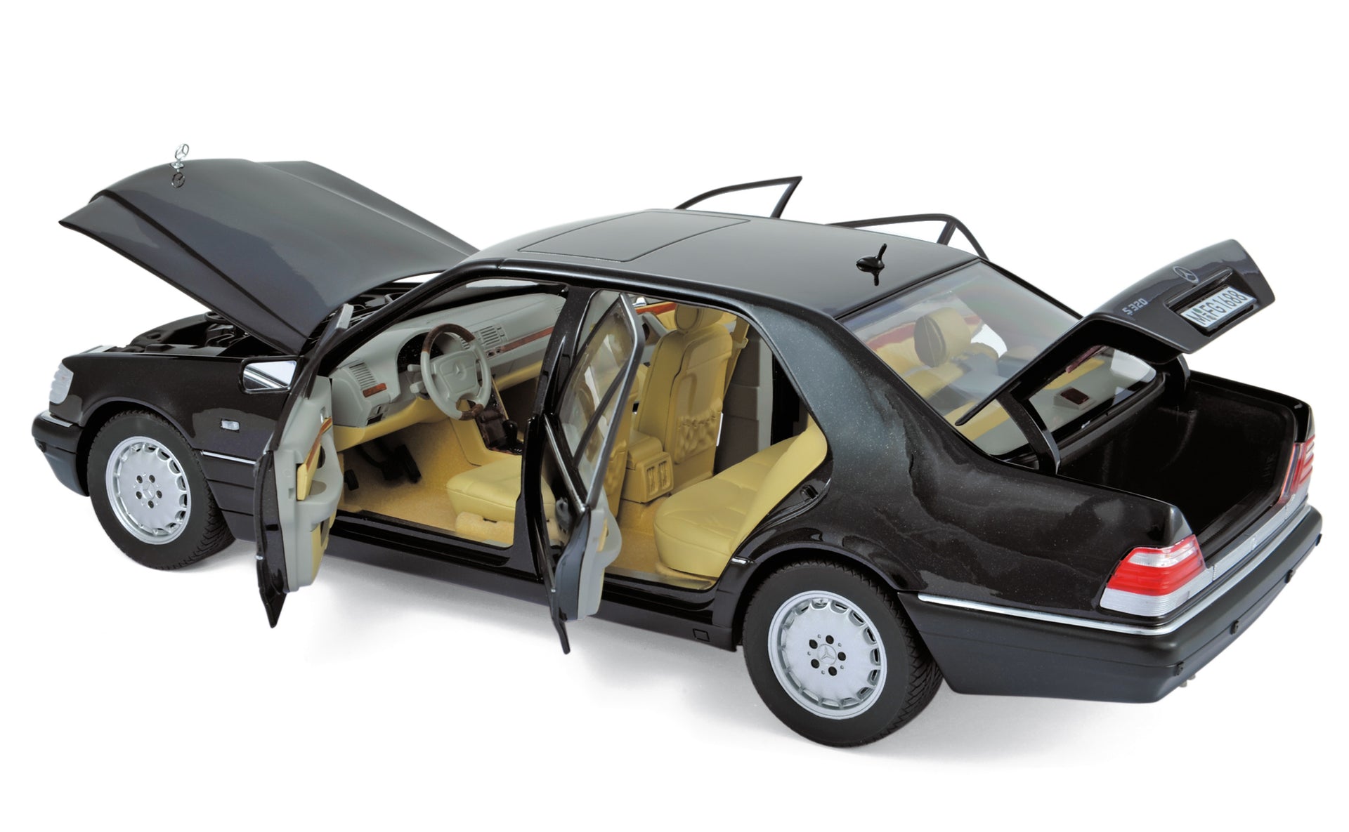 norev-mercedes-benz-s320-1997-modellino-auto-1-18-nero-metallizzato image 1