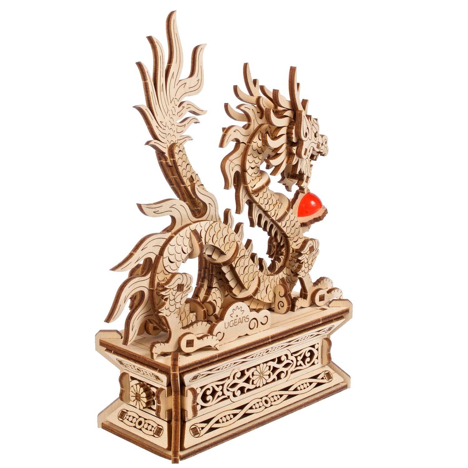 ugears-wood-dragon-modello-3d-in-legno-con-portagioie-e-cassettino-segreto image 3