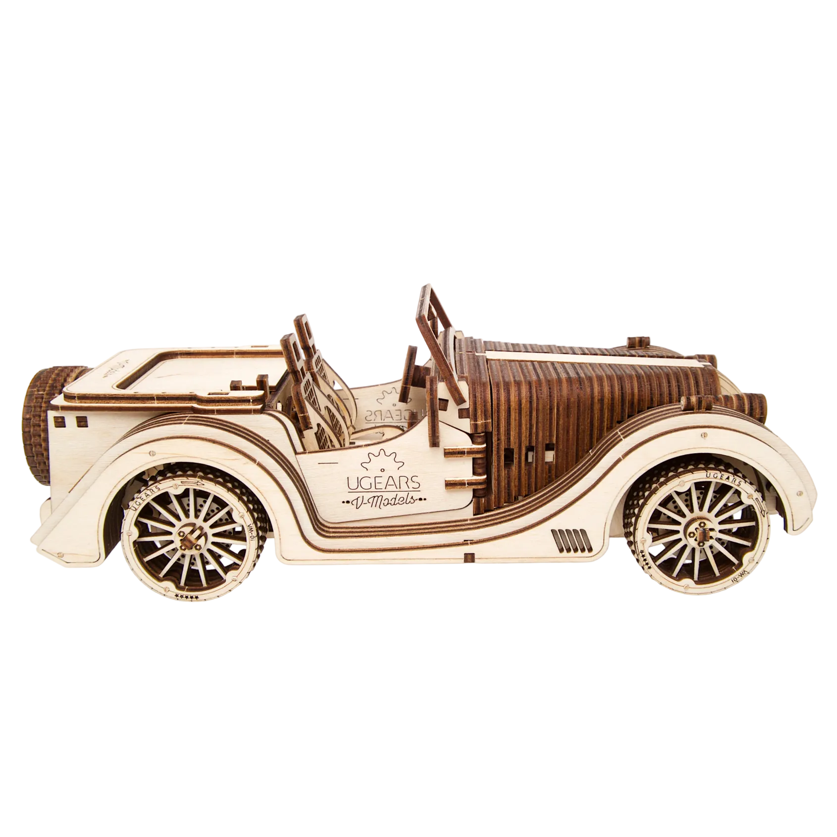 ugears-roadster-vm-01-modello-meccanico-in-legno-auto-sportiva-retr-da-assemblar image 3