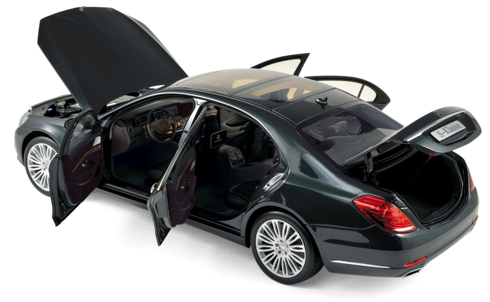 norev-mercedes-benz-s-klasse-2013-black-metallic-1-18-modellino-auto-die-cast image 1
