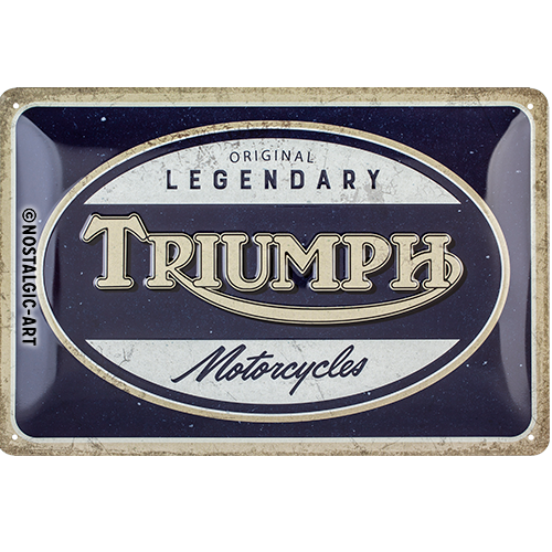 nostalgic-art-triumph-legendary-motorcycles-targa-in-metallo-20x30-cm image 1