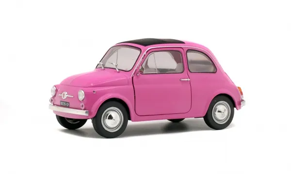 solido-fiat-500-pink-1965-modellino-die-cast-1-18 image 1