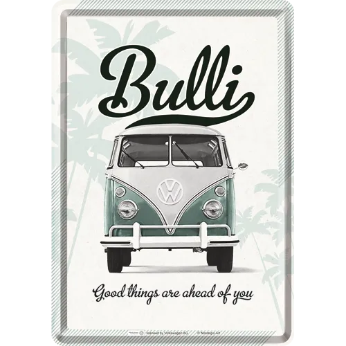 nostalgic-art-vw-good-things-are-ahead-of-you-metal-card-in-metallo-10-x-14-cm image 1