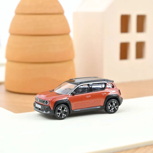 norev-renault-4-e-tech-electrique-2025-auto-in-miniatura-1-64-brun-terracotta image 1