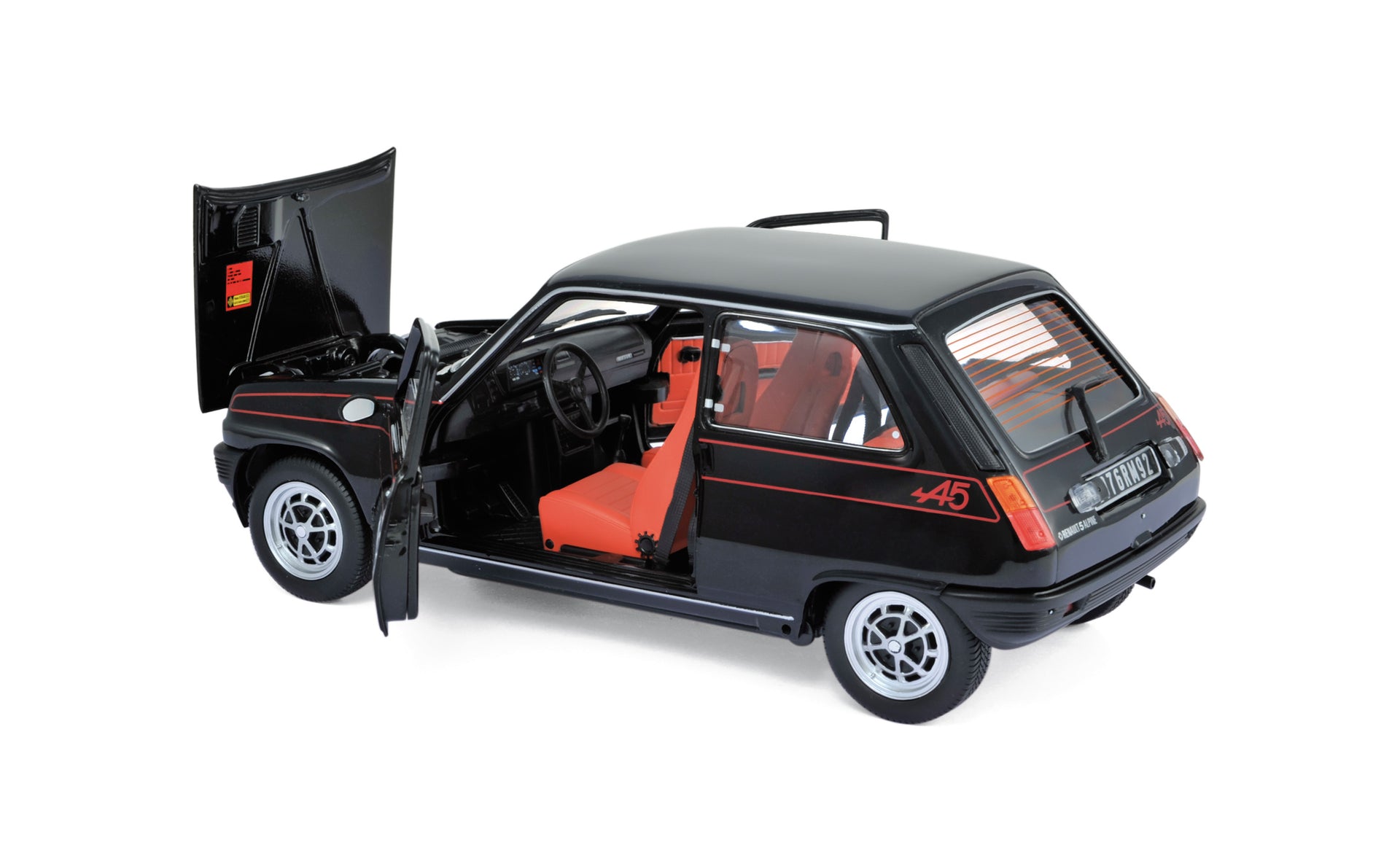 norev-renault-5-alpine-1976-black-1-18-modellino-die-cast-jet-car image 1