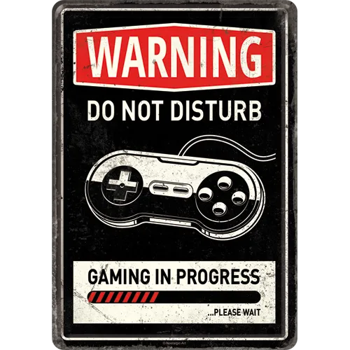 nostalgic-art-gaming-in-progress-card-in-metallo-10x14-cm image 1
