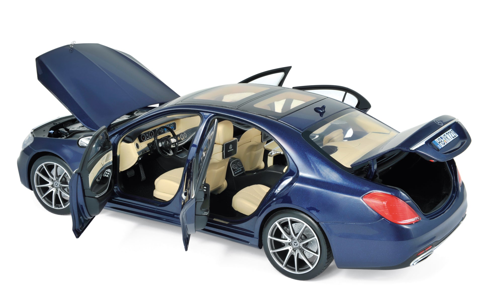 norev-mercedes-benz-s-class-amg-line-2018-modellino-1-18-blu-dark-blue image 1