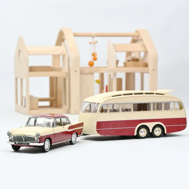 norev-simca-vedette-chambord-1958-con-caravane-h-non-1-18-set image 1