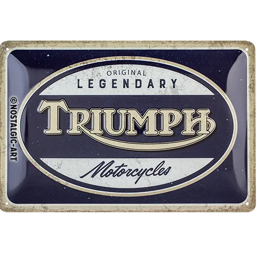 nostalgic-art-triumph-legendary-motorcycles-targa-in-metallo-20x30-cm image 1
