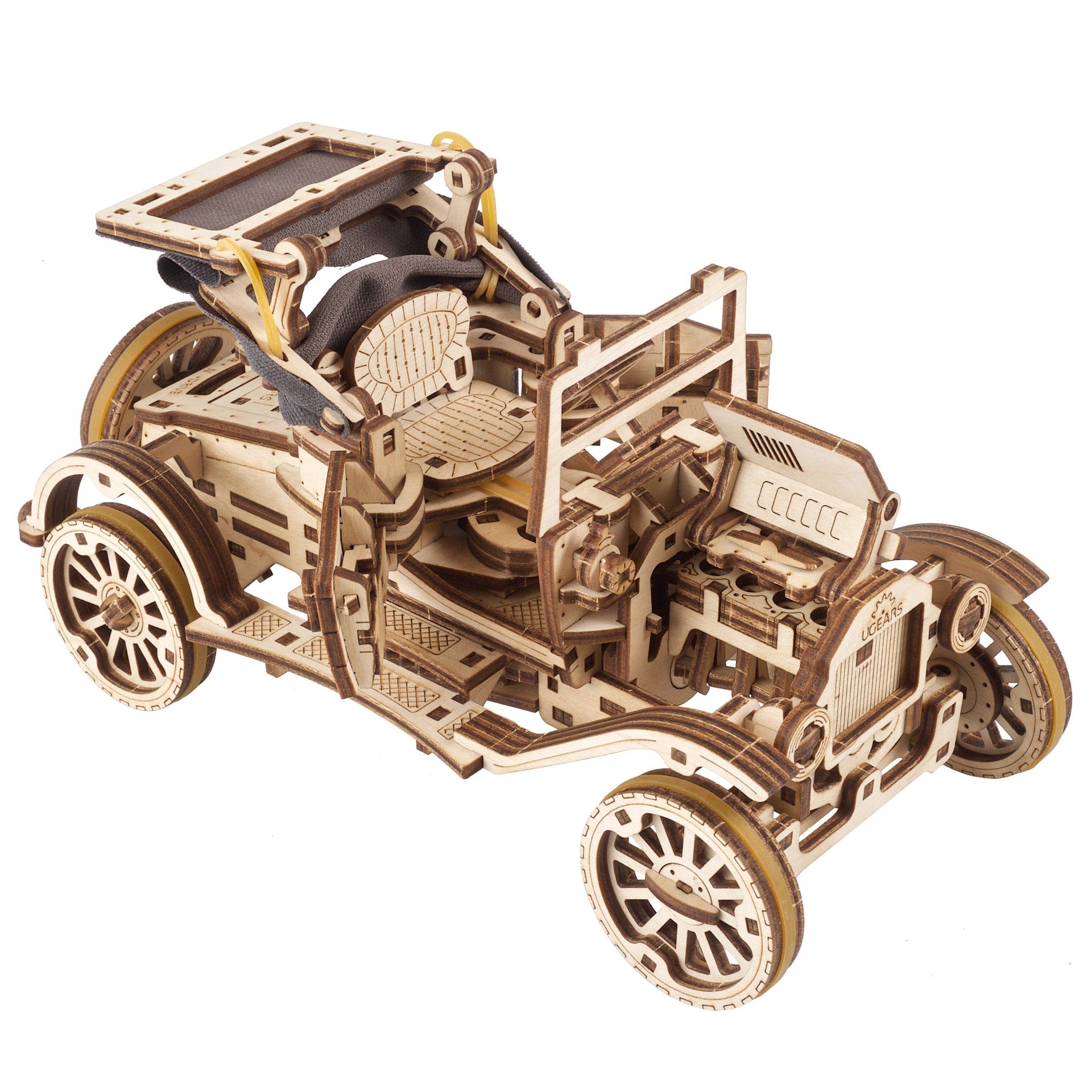 ugears-retro-car-ugr-t-modellino-meccanico-in-legno-da-costruire-con-motore-a-mo image 2